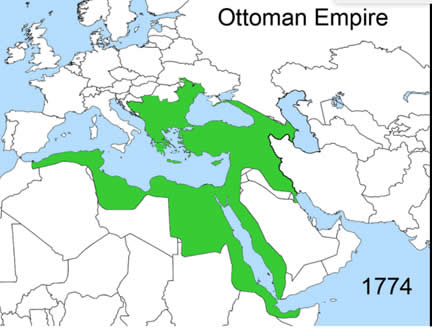 全盛時期的鄂圖曼帝國版圖
