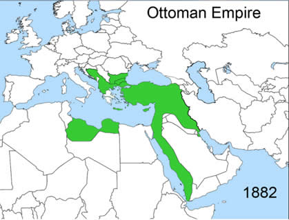 19世紀末的鄂圖曼帝國版圖
