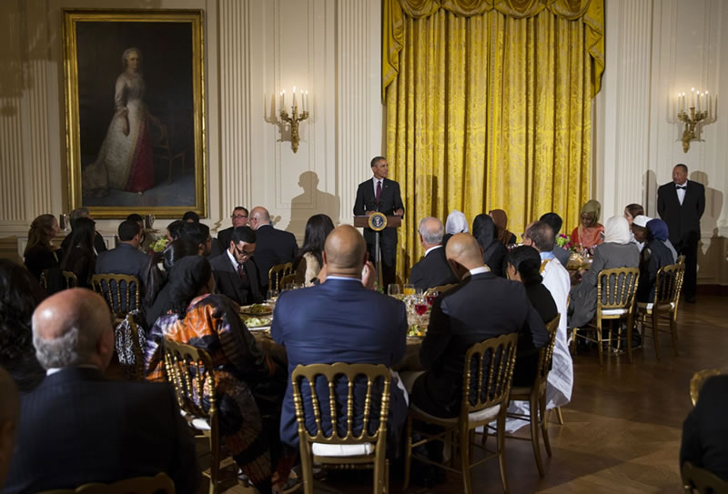  奧巴馬在白宮舉行齋月晚宴 籲民眾抵制種族歧視