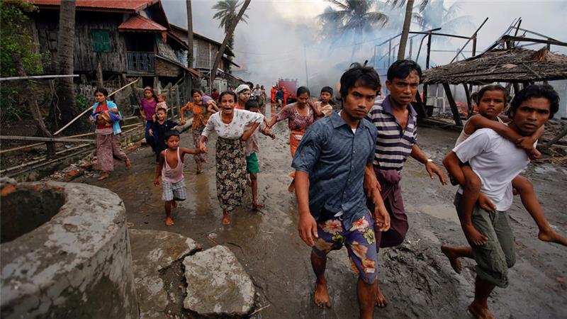 緬甸軍隊強制驅逐羅興亞穆斯林