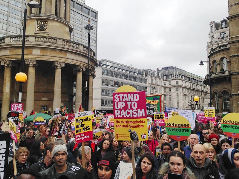 三萬餘人參加倫敦反伊斯蘭恐懼症集會
