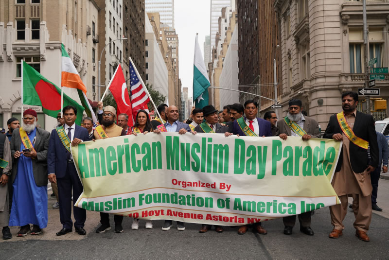 一年一度的美國穆斯林日遊行在紐約舉行