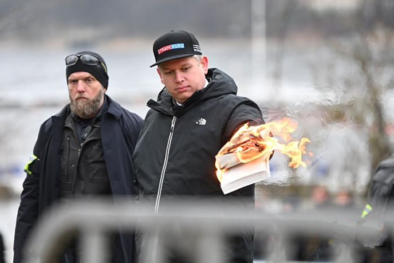 瑞典極右分子焚燒古蘭經引起伊斯蘭世界不滿