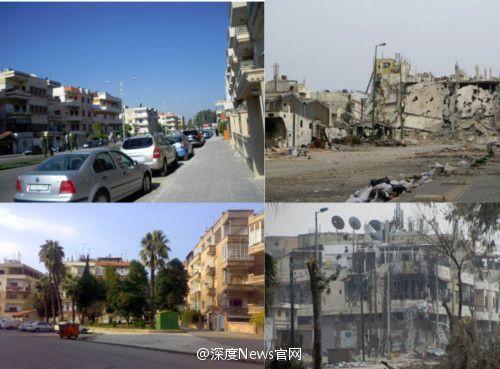 組圖：敘利亞內戰前後對比 繁華城鎮變鬼城